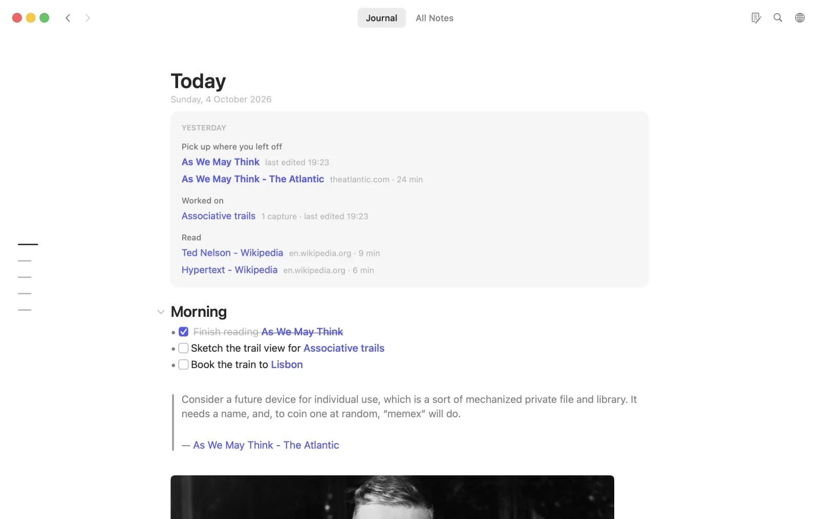 Glea’s journal, with today’s entry on top.